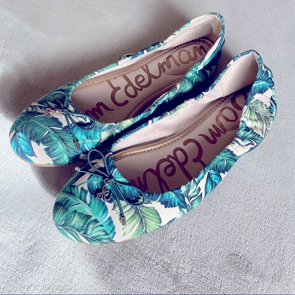 Sam Edelman Felicia Palm Leaves Flats 8.5